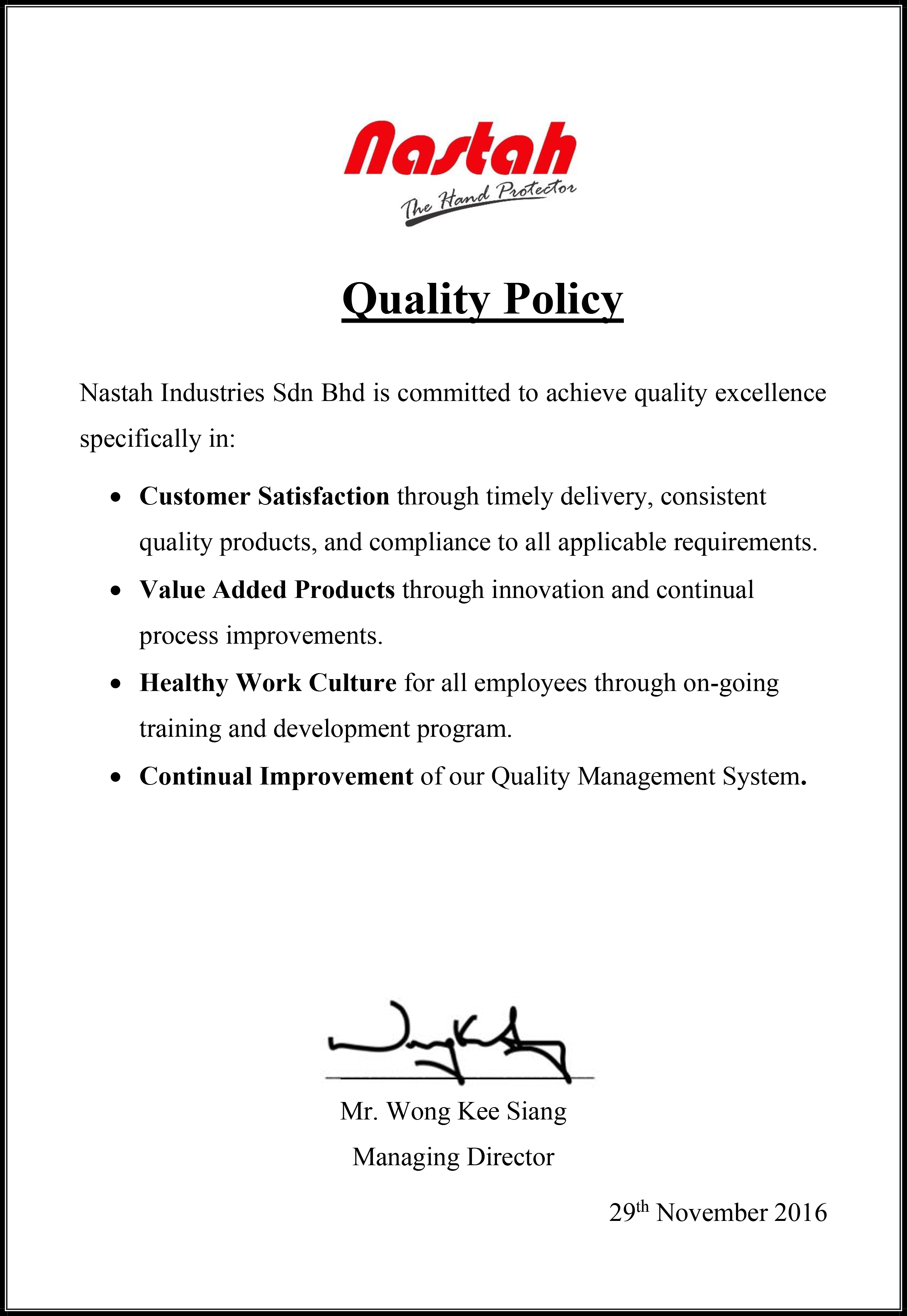 Quality Policy 1