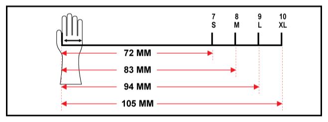 gloves size chart